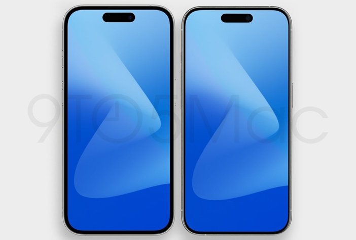 Рамки iPhone 14 Pro Max и iPhone Ultra бок бок. Сравнение дизайна лицевой панели