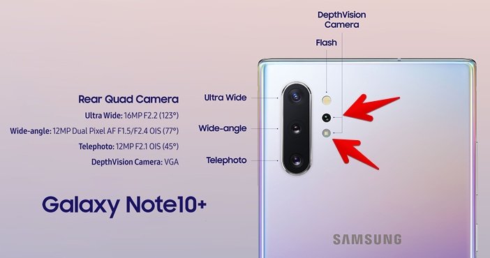 ToF камеру в своих смартфонах Samsung обозначает как датчик глубины