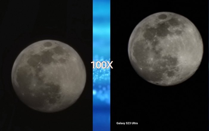 Зум 100x при съёмке луны, флагманы Samsung 2023 и 2022