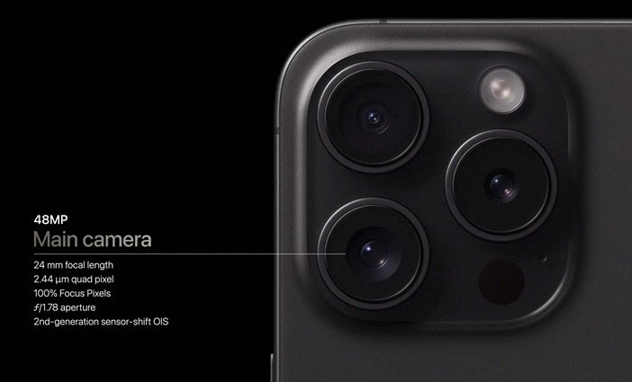 Характеристики основной камеры iPhone 15 Pro и Pro Max
